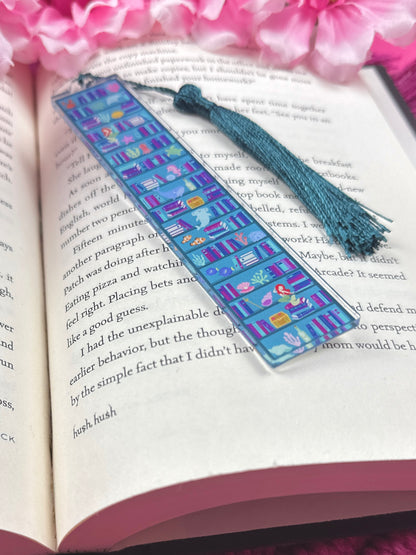 Ocean Bookshelf Acrylic Bookmark