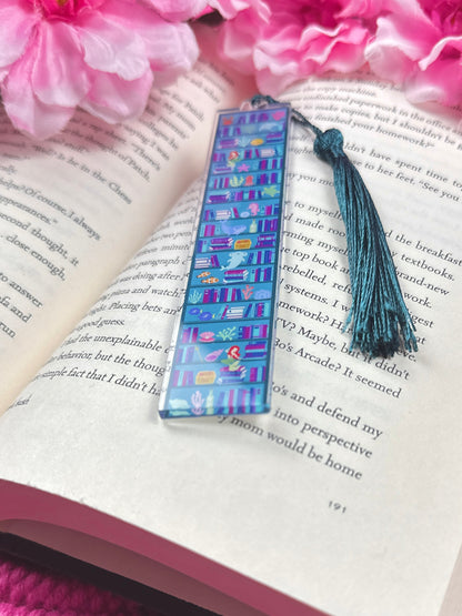 Ocean Bookshelf Acrylic Bookmark