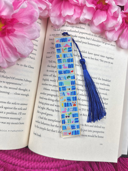 Beach Bookshelf Acrylic Bookmark