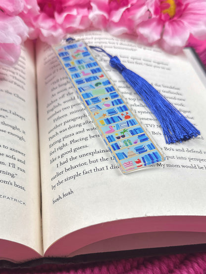 Beach Bookshelf Acrylic Bookmark