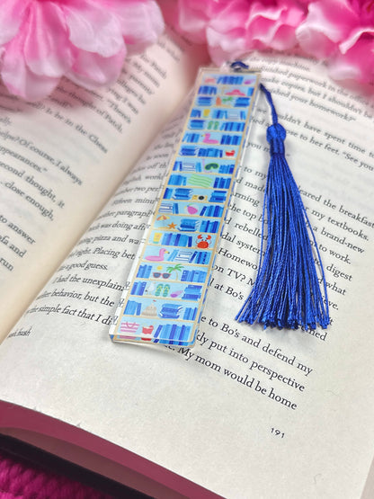 Beach Bookshelf Acrylic Bookmark