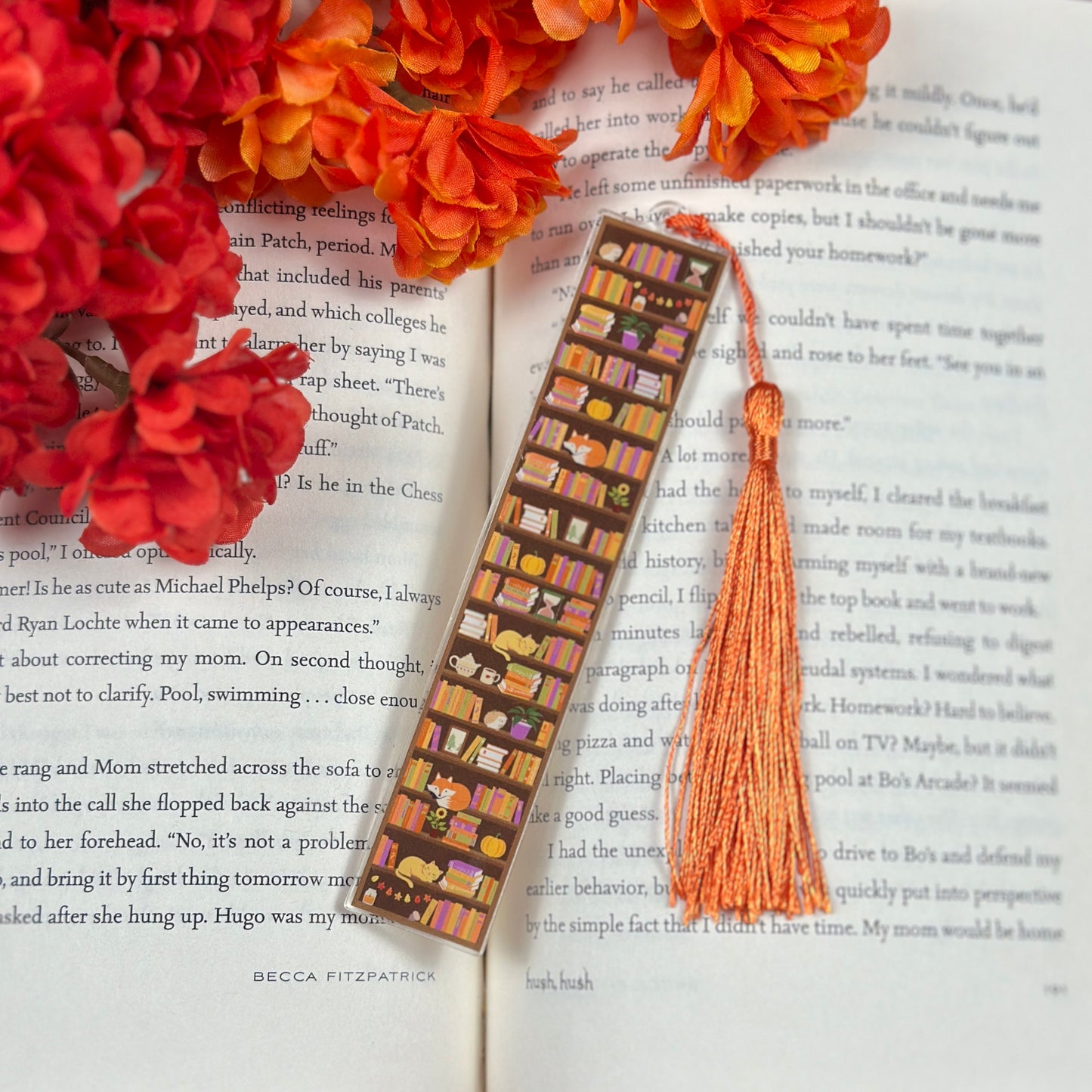 Autumn Book Shelves Acrylic Bookmark