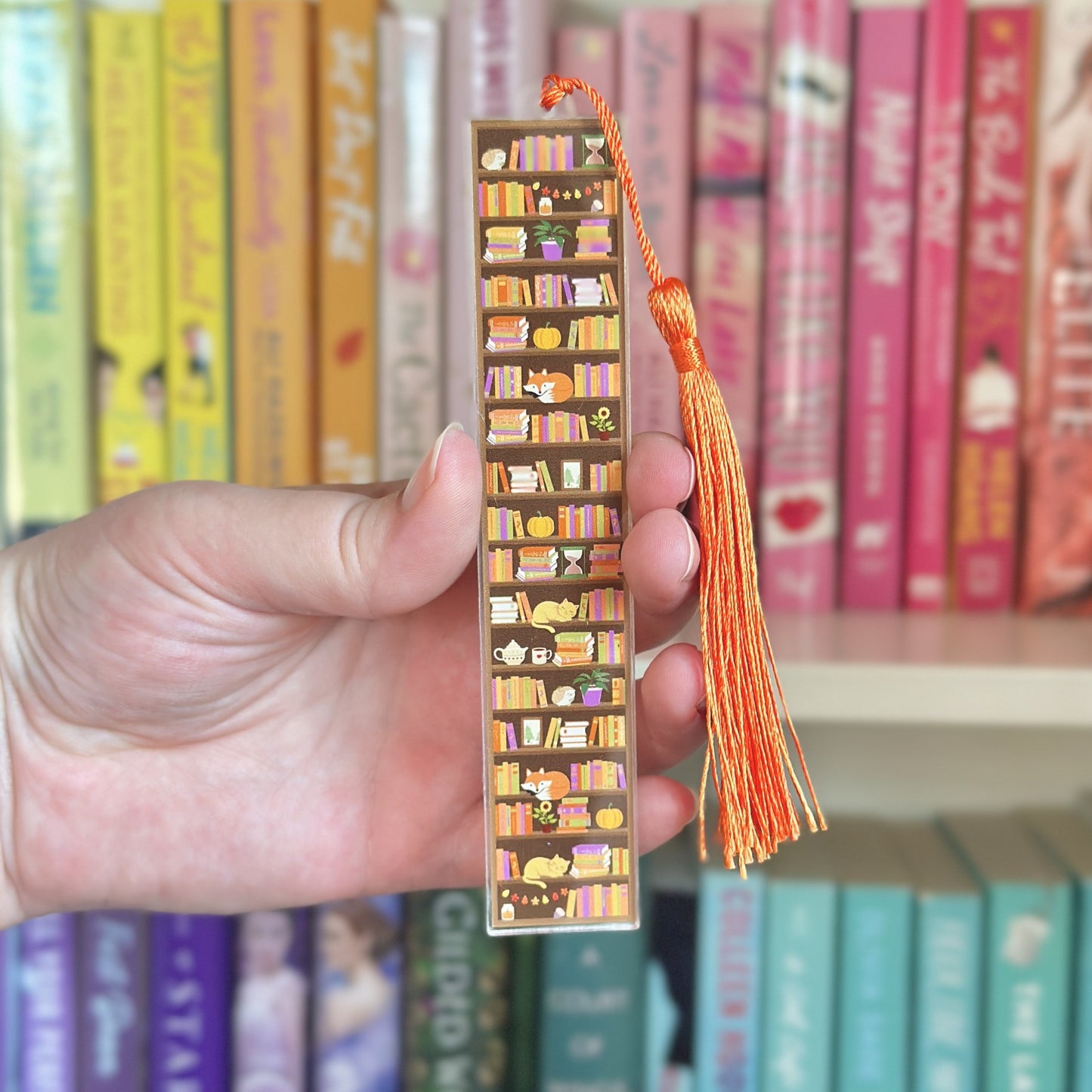 Autumn Book Shelves Acrylic Bookmark