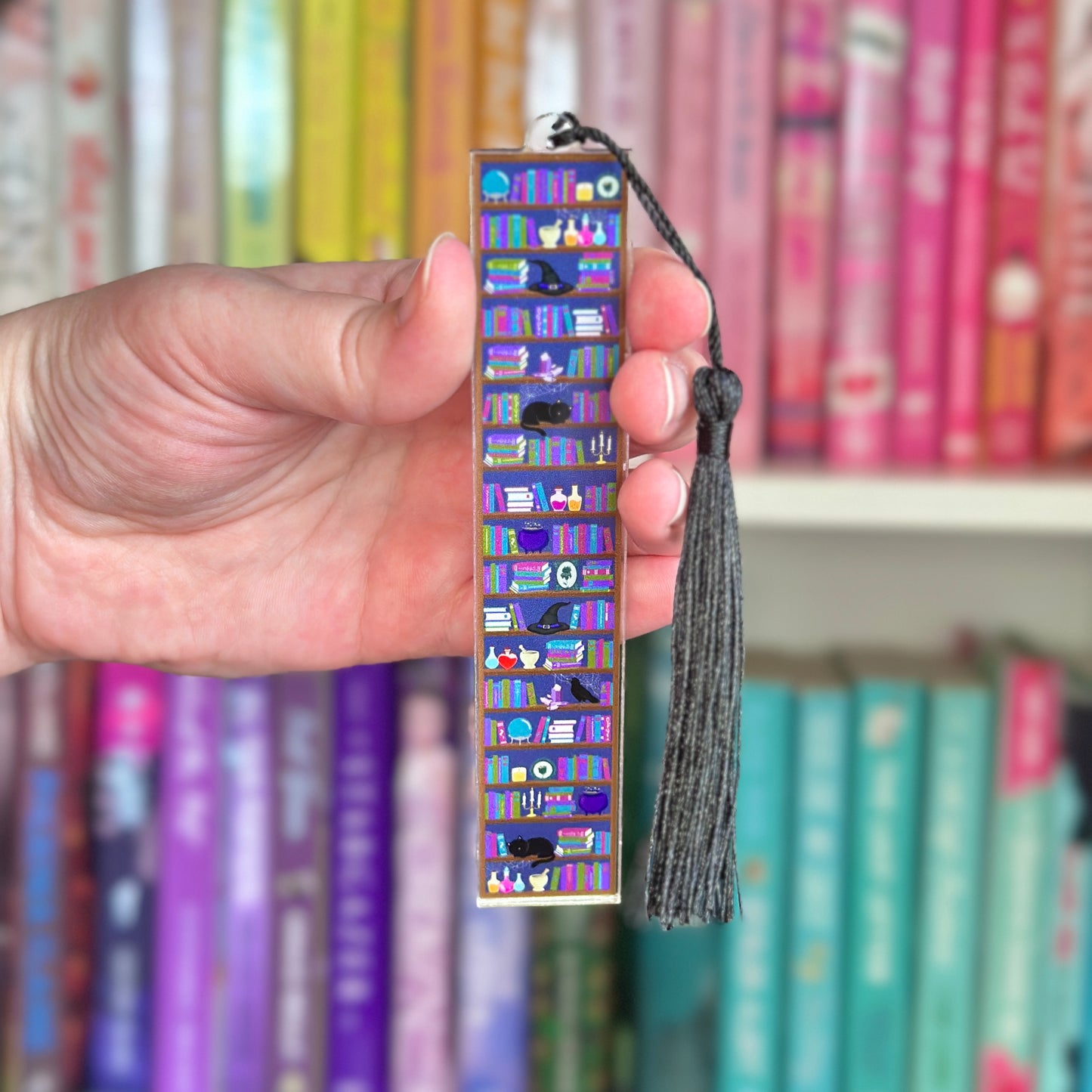 Dark Academia Shelves Acrylic Bookmark