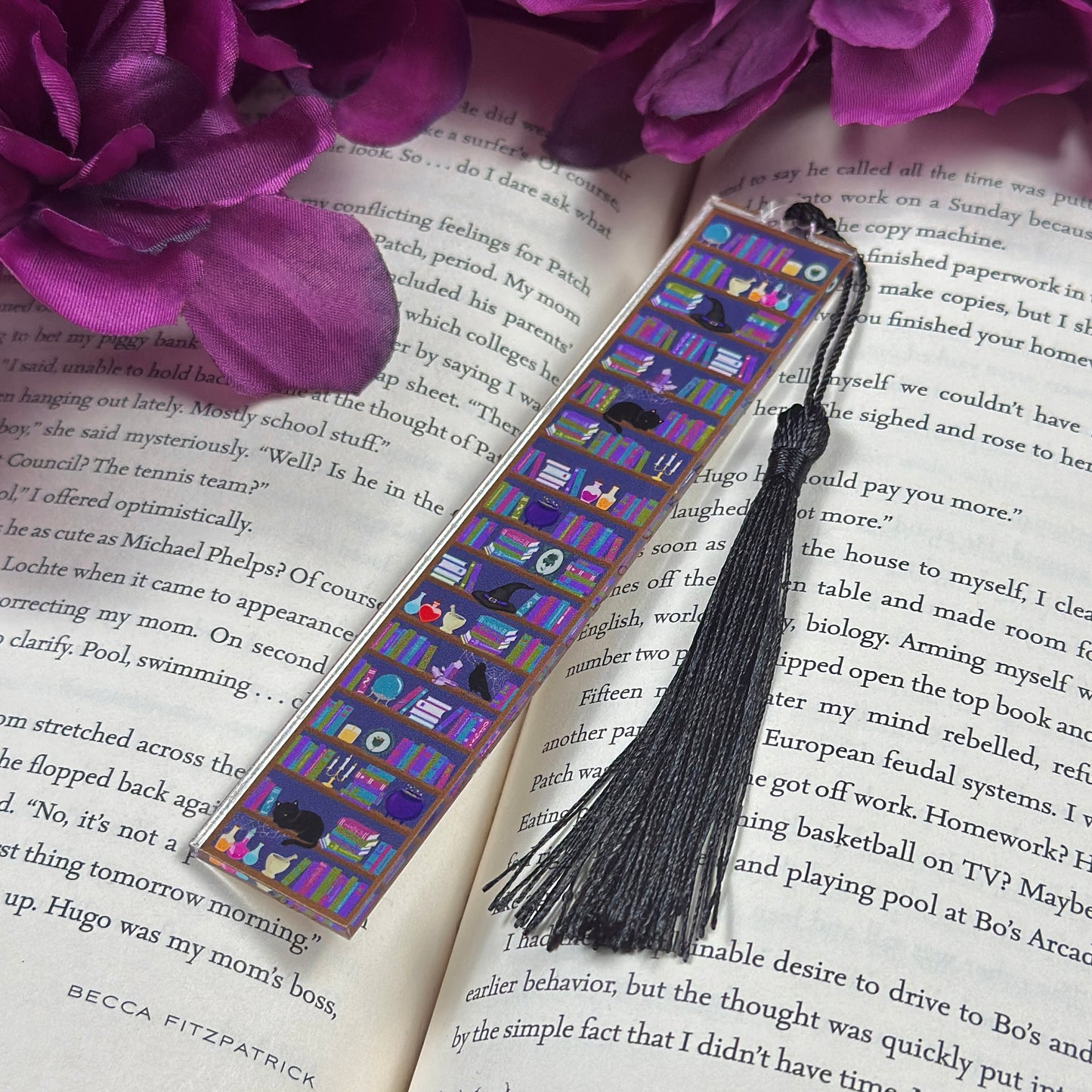 Dark Academia Shelves Acrylic Bookmark