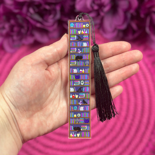 Dark Academia Shelves Acrylic Bookmark