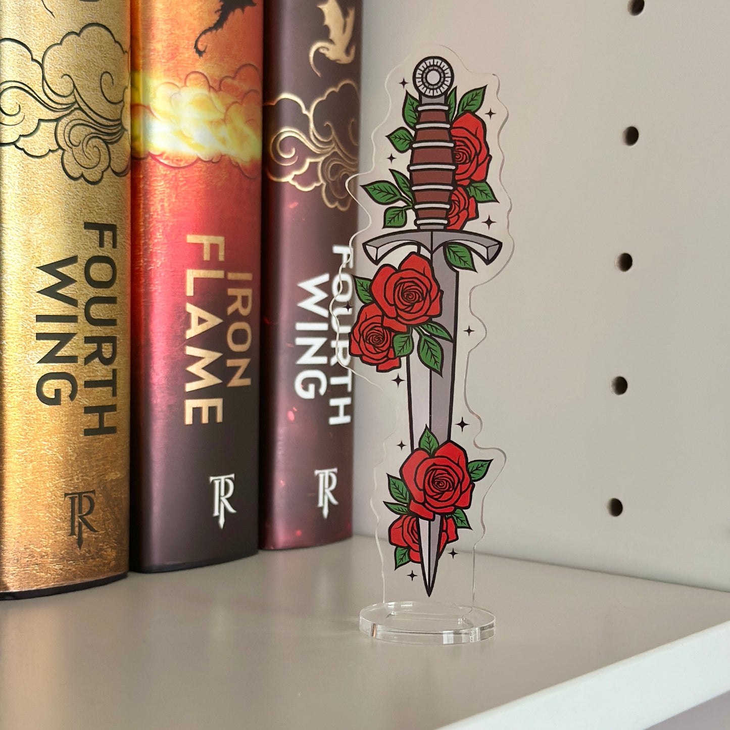 Rose Dagger Acrylic Bookshelf Decor