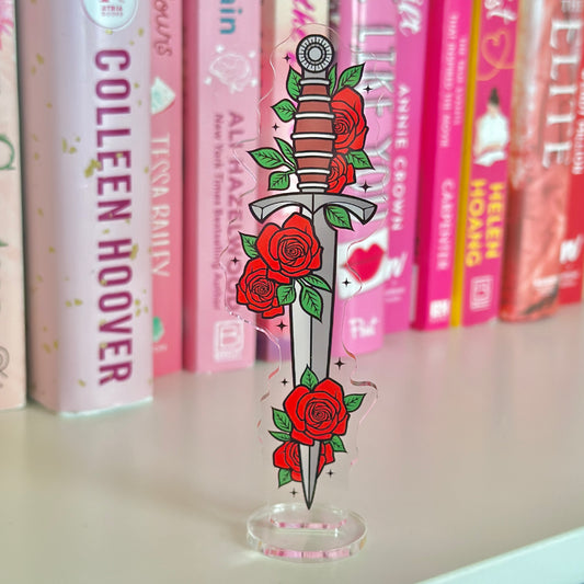 Rose Dagger Acrylic Bookshelf Decor