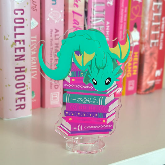 Book Dragon Acrylic Bookshelf Decor