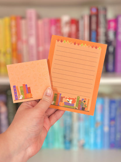 Autumn Bookshelf Notepad
