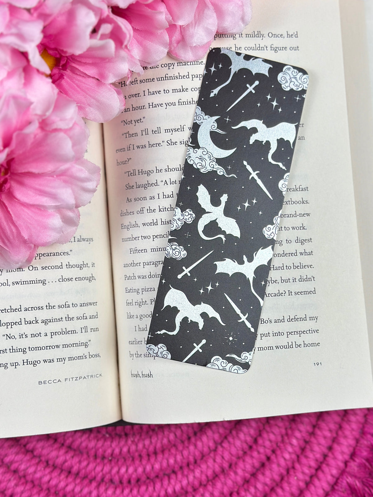 Black & Silver Dragon Bookmark