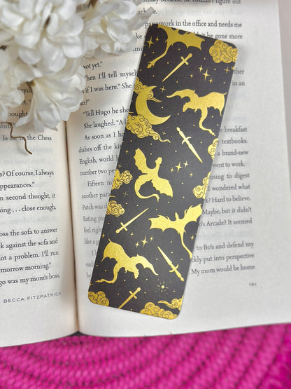 Black & Gold Dragon Bookmark