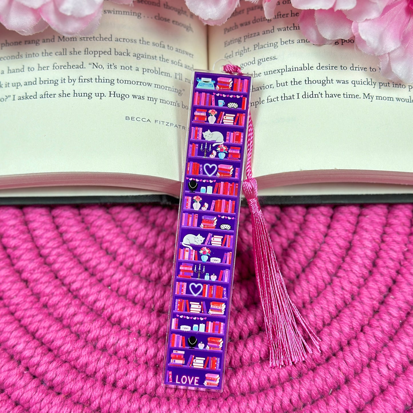 Dark Romance Reader Acrylic Bookmark