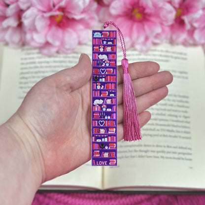 Dark Romance Reader Acrylic Bookmark