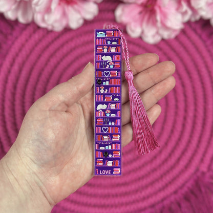 Dark Romance Reader Acrylic Bookmark