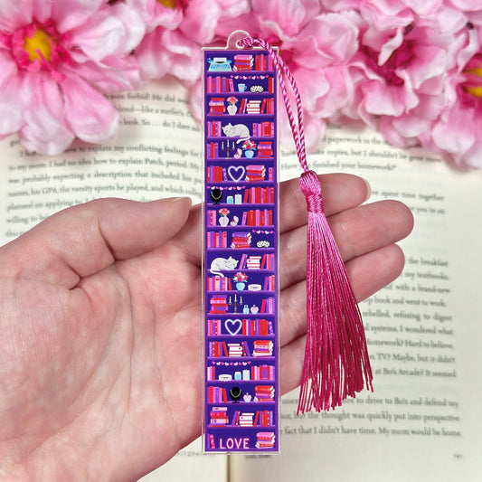 Dark Romance Reader Acrylic Bookmark