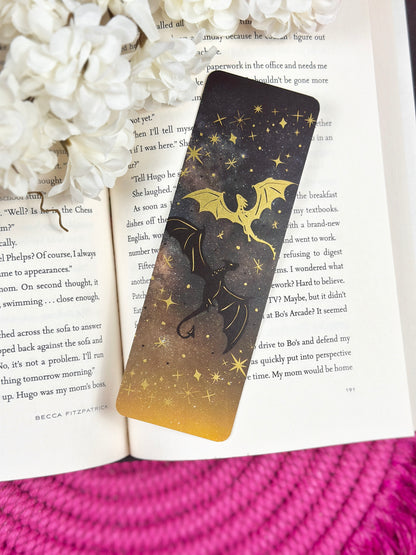 Black & Gold Dragons Bookmark
