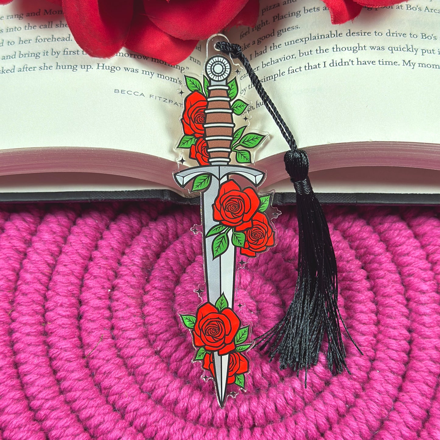 Rose Dagger Acrylic Bookmark