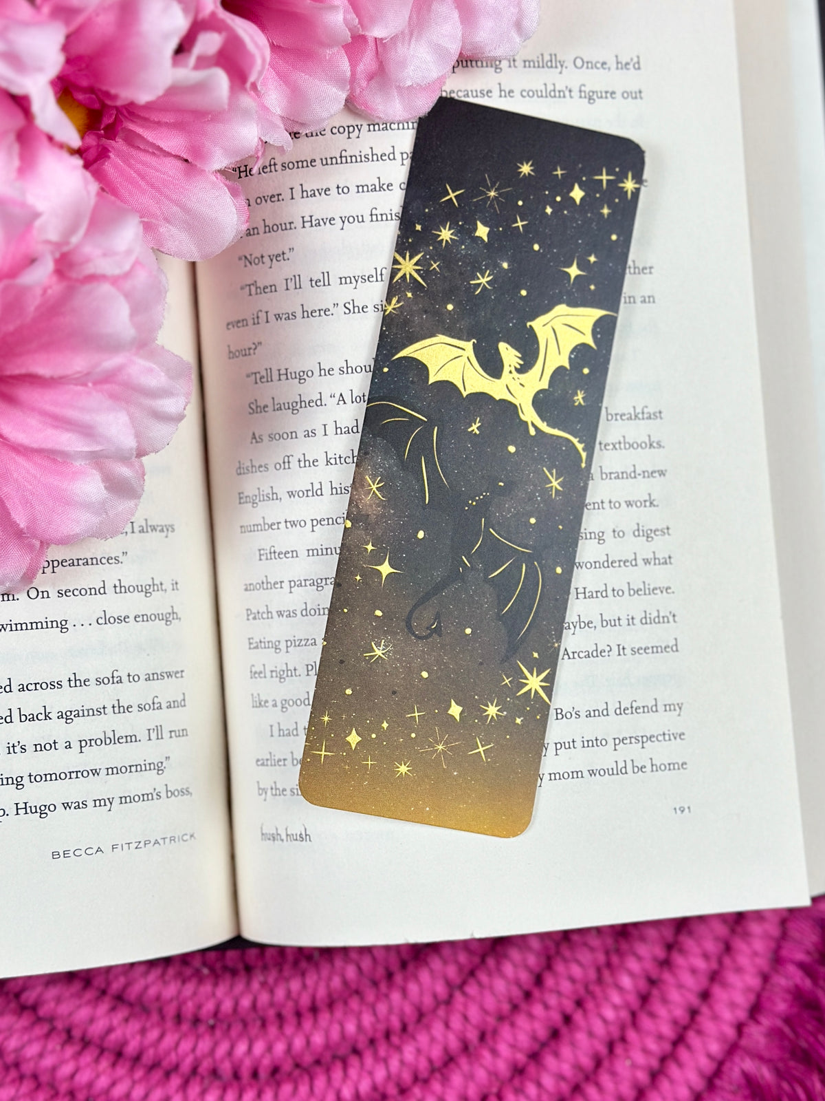 Black & Gold Dragons Bookmark