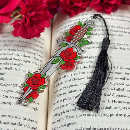 Rose Dagger Acrylic Bookmark