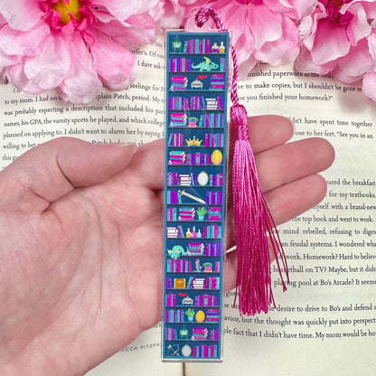 Fantasy Shelves Acrylic Bookmark