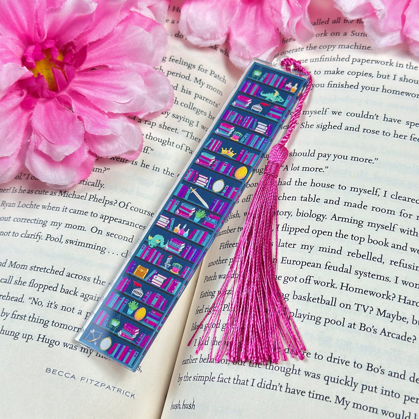 Fantasy Shelves Acrylic Bookmark