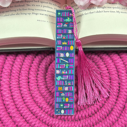 Fantasy Shelves Acrylic Bookmark