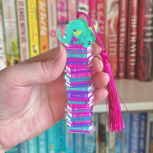 Book Dragon Acrylic Bookmark