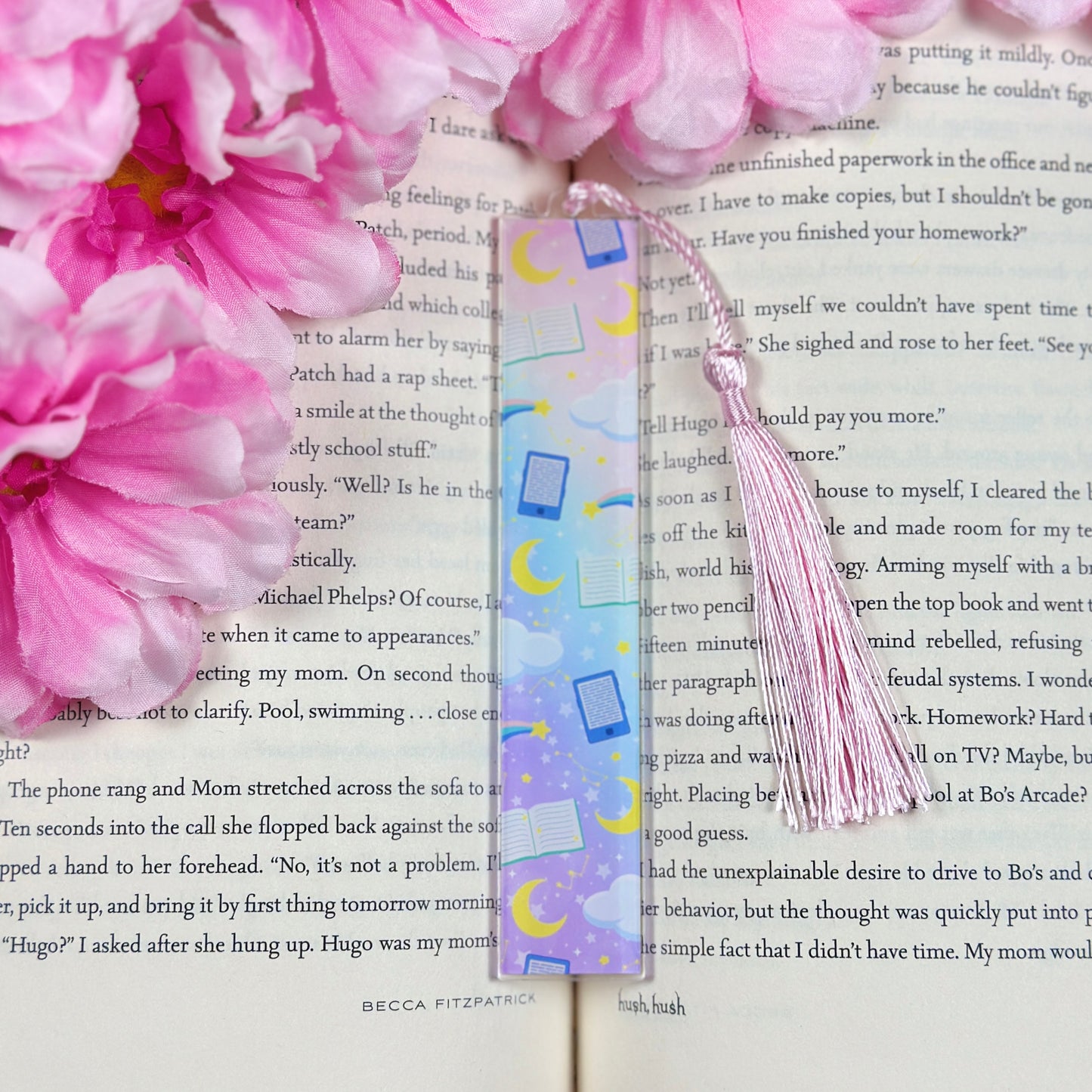 Late Night Reader Book Shelves Acrylic Bookmark