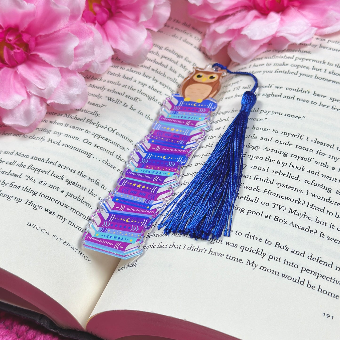 Late Night Reader Owl Acrylic Bookmark
