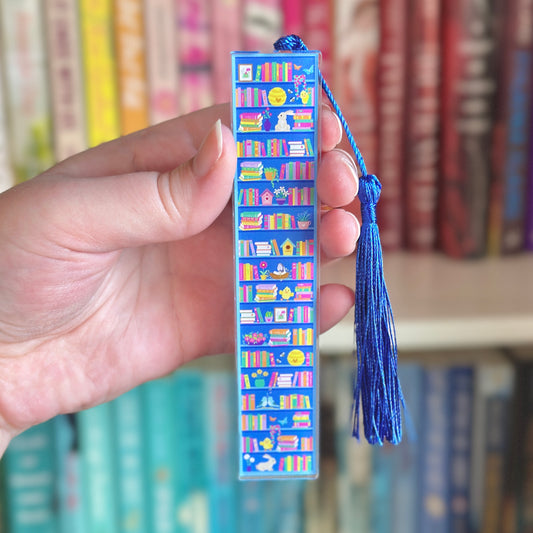 Spring Book Shelves Acrylic Bookmark