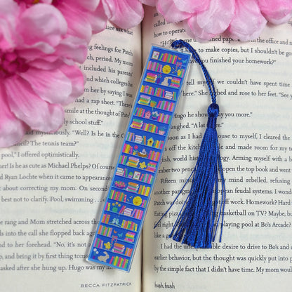 Spring Book Shelves Acrylic Bookmark