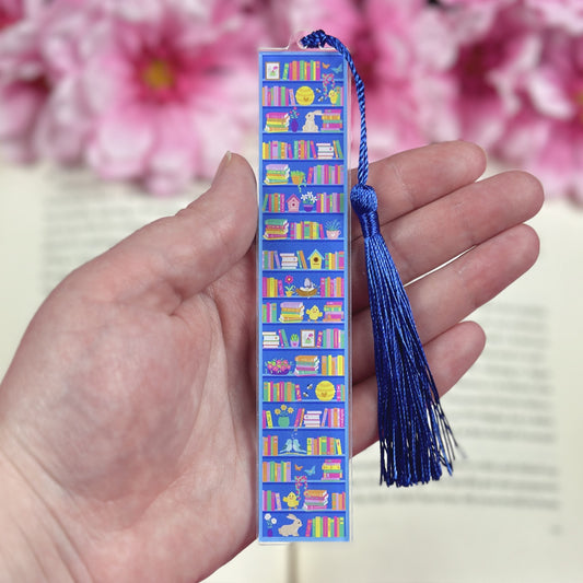 Spring Book Shelves Acrylic Bookmark