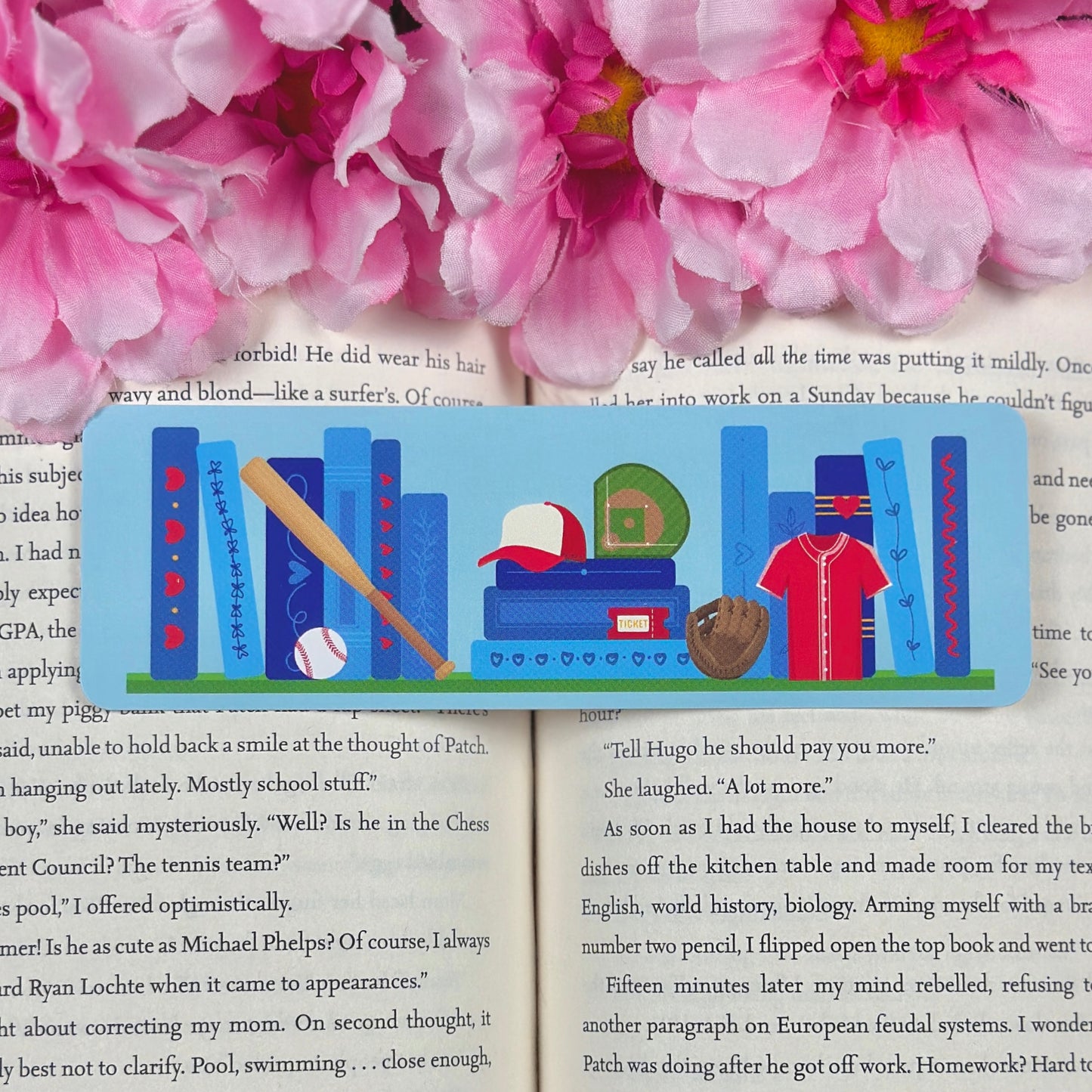 Baseball Romance Bookmark