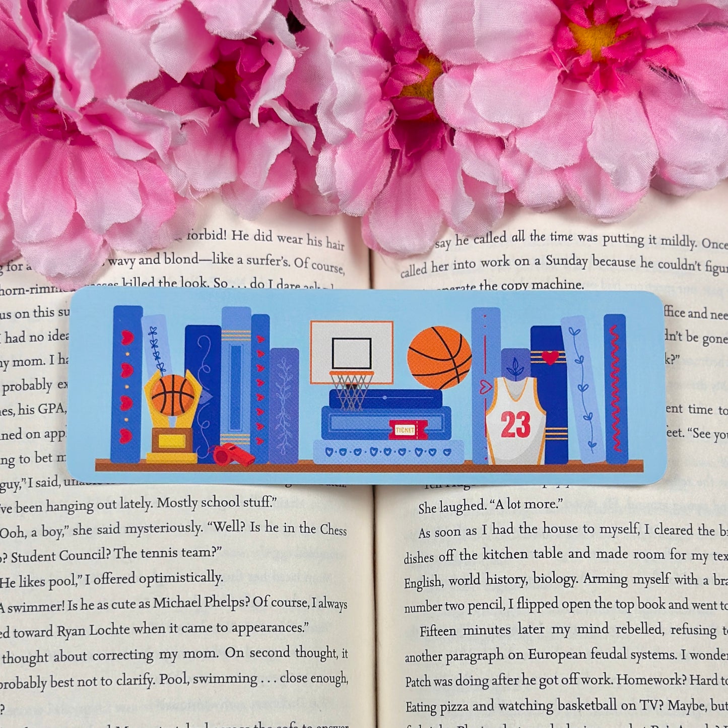 Basketball Romance Bookmark