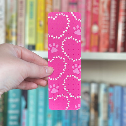 Pink Pawprints Bookmark