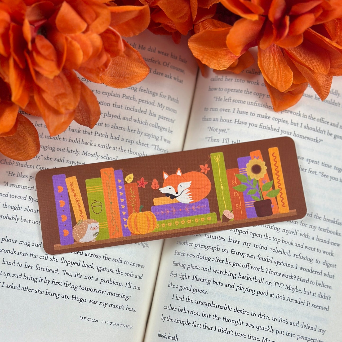 Autumn Bookshelf Bookmark