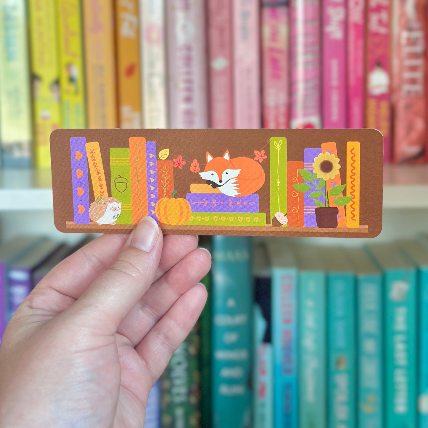 Autumn Bookshelf Bookmark