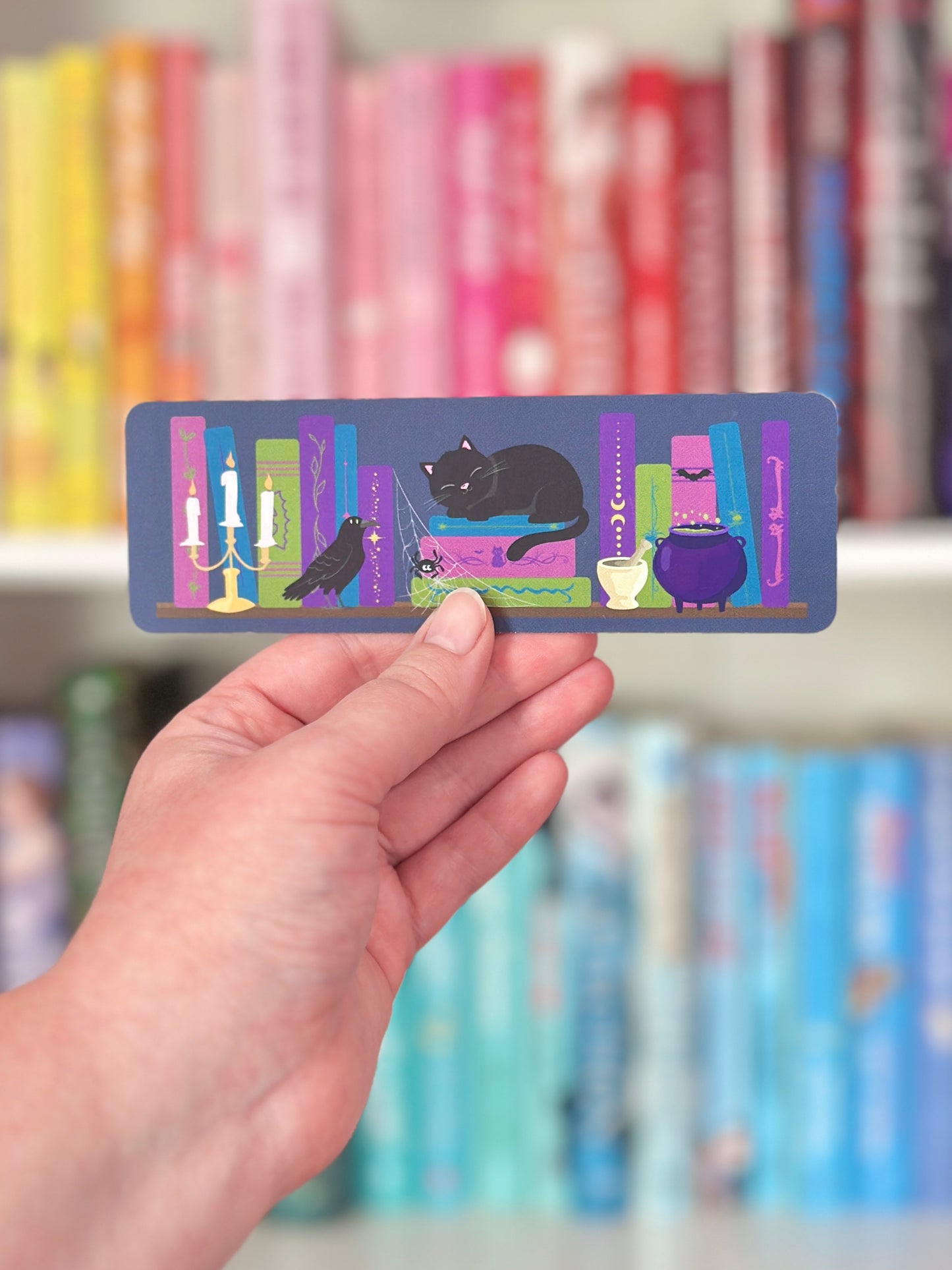Dark Academia Bookshelf Bookmark