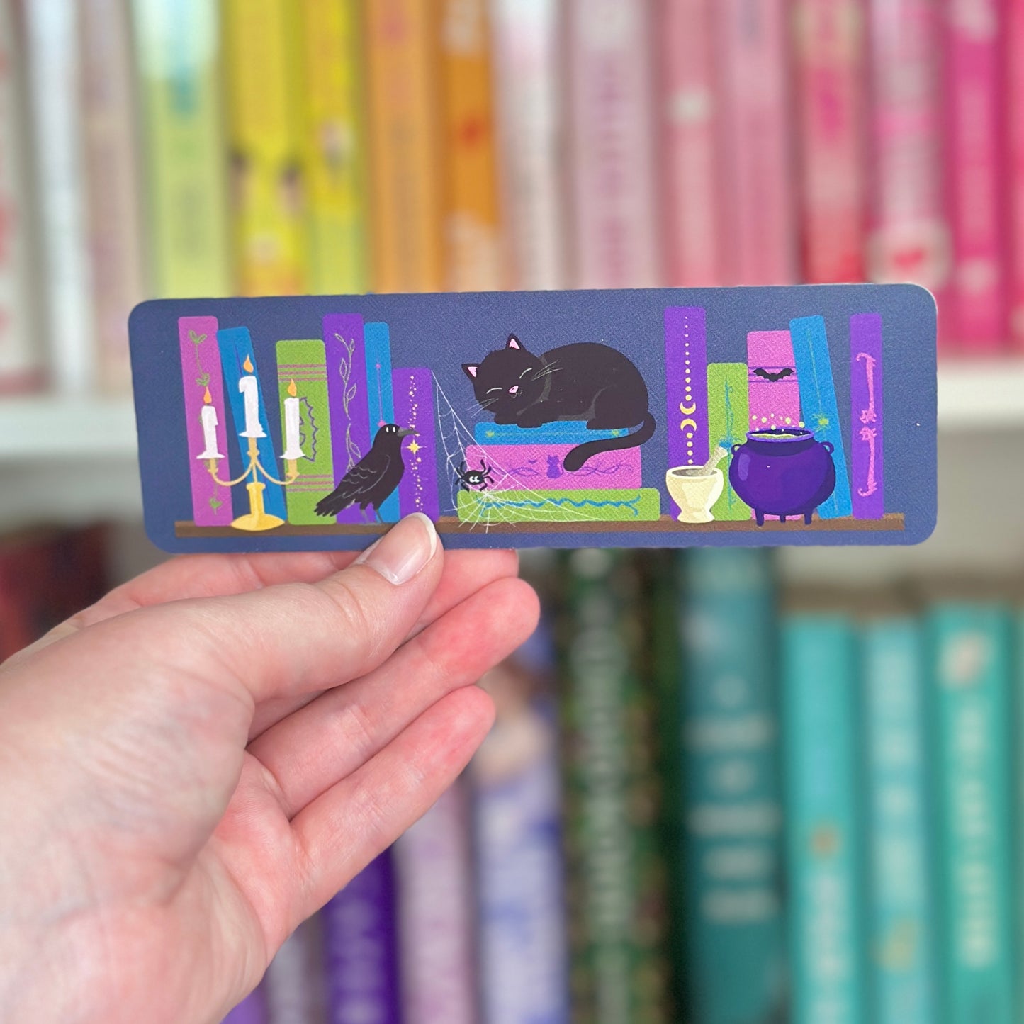 Dark Academia Bookshelf Bookmark