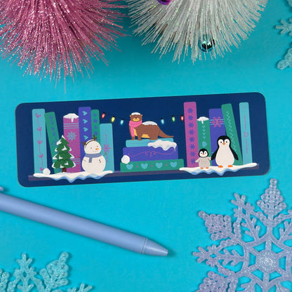 Winter Bookshelf Bookmark