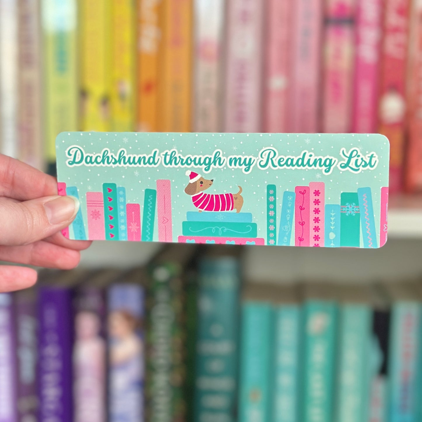 Winter Dachshund Bookmark