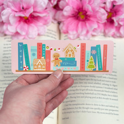 Gingerbread Bookshelf Bookmark