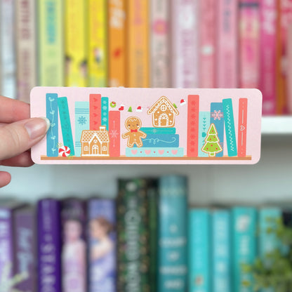 Gingerbread Bookshelf Bookmark