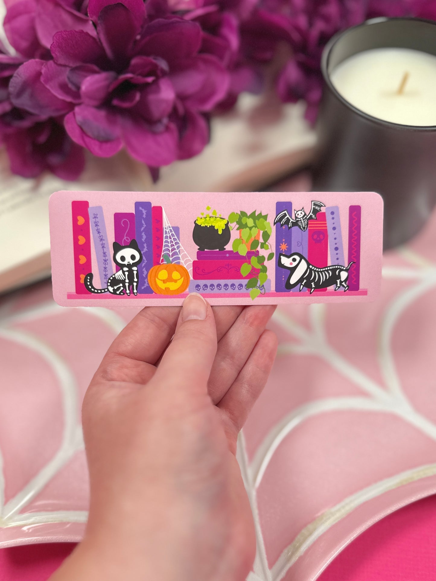 Skeleton Bookshelf Bookmark