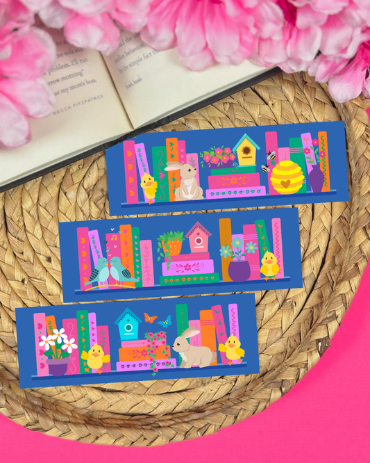 Spring Bookshelf Bookmarks