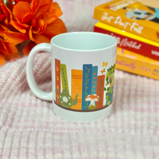 Cottagecore Bookshelf Coffee Mug