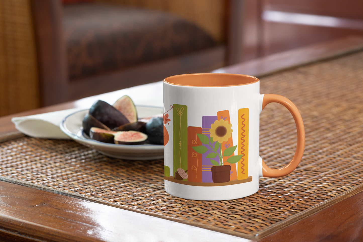 Autumn Bookshelf Coffee Mug