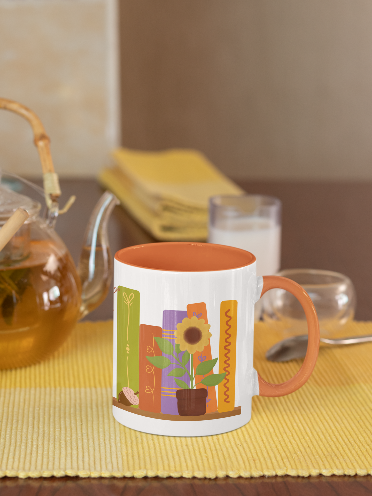 Autumn Bookshelf Coffee Mug