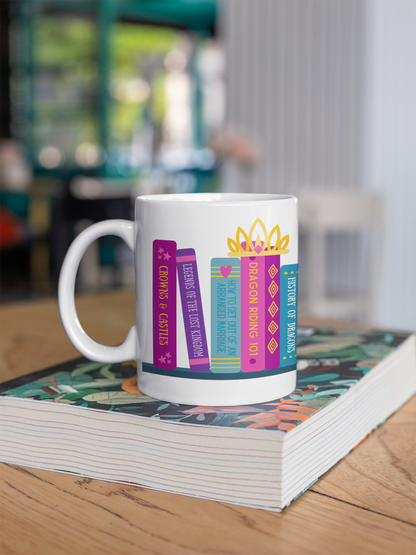 Fantasy Bookshelf Coffee Mug